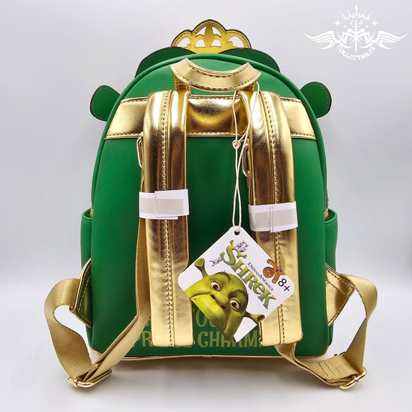 Loungefly DreamWorks Shrek Princess Fiona Green Gold Mini Backpack Bag New - Picture 5 of 13